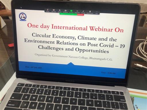International webinar host by Govt. Naveen College, Bhairamgarh